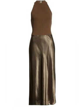 Vince Brown Ribbed Knit Tank - brown